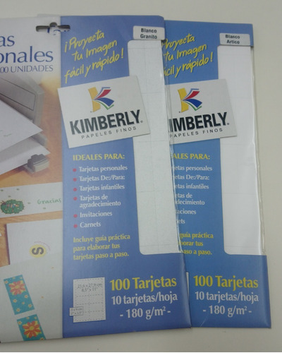 Set De Tarjetas Personales Kimberly Papeles Finos, Nuevas