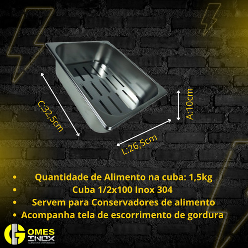 Conservador De Frituras Gomes Inox Batata Pasteis E Frango