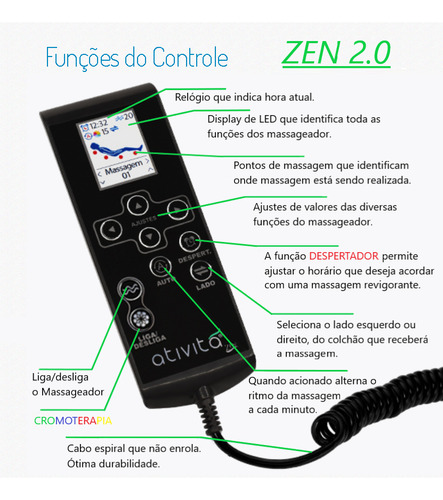 Colchão Magnético D45 Queen 2 Kits Massageadores Cromo Bio Cinza-escuro