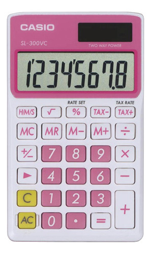 Calculadora Solar Wallet Casio Sl300vcpksih 8 Dígitos Rosa