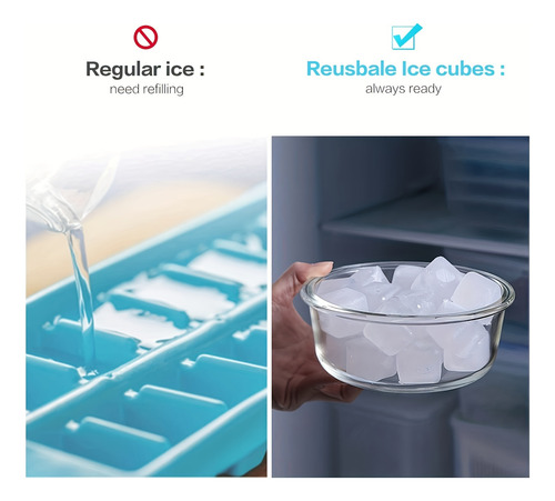 24 Cubitos De Hielo Reutilizables Para Bebidas, Cubitos De