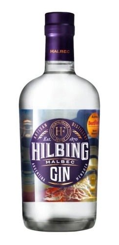 Imagen 1 de 10 de Gin Hilbing Malbec 750 Ml. Microcentro. Envíos.