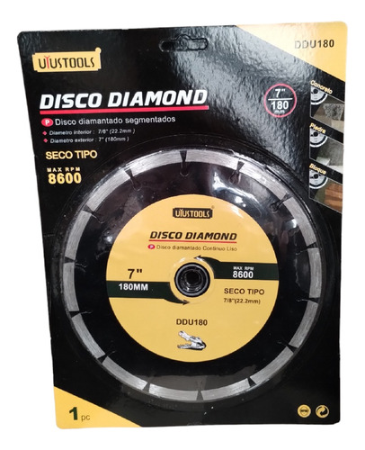 Disco Diamantado Segmentado 180mm 7 Pulgadas