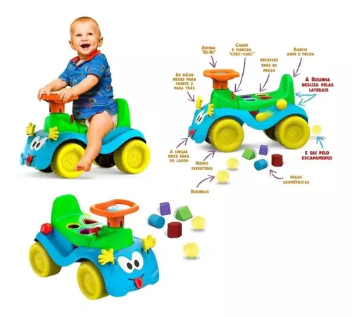 Totoka Bolinha Infantil Motoca Bebe Menina Velotrol Dedoche