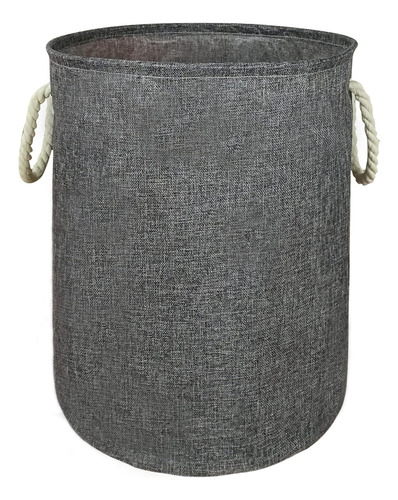 Cesto De Ropa Redondo Impermeable De Lona Grande Con Asas, C