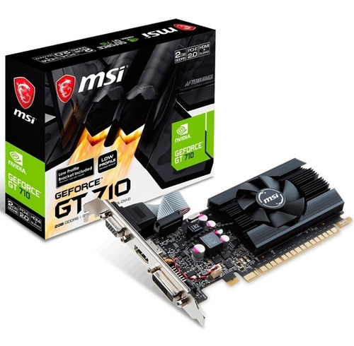 Imagen 1 de 2 de Tarjeta De Video Msi Gt 710, 2gb Ddr3 64-bit