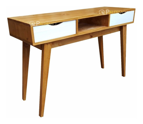 Imagen 6 de 9 de Mesa De Luz Nordica Vintage Escandinava Madera Lustrada 1caj