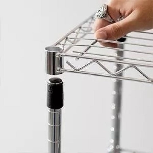 Imagem 2 de 6 de Estante De Aço Cromado 5 Prateleiras Rack Aramado
