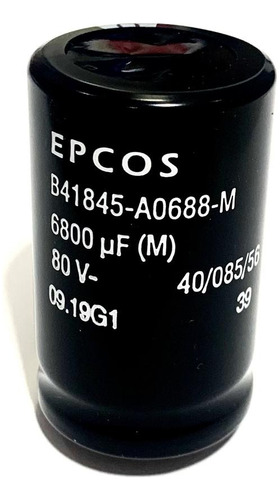 Capacitor Eletrolitico 6.800uf X 80v * 6800uf X 80v * 85ºc