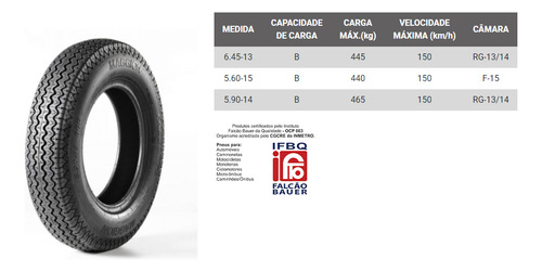 Par Pneu Fusca Maggion Falco F2 5.60 R15 79 P 4 Lonas