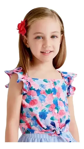 Blusas floreadas para niñas hotsell