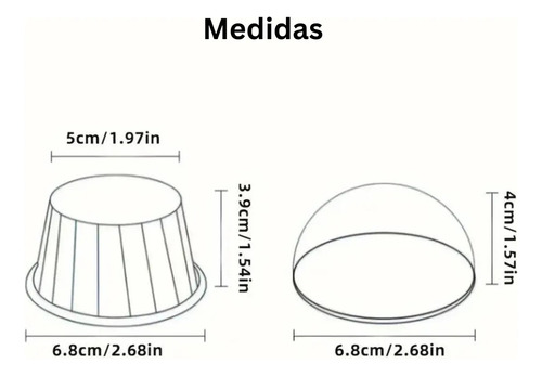 50pz Mini Forro Para Cupcake Con Tapa - Capacillo Morado