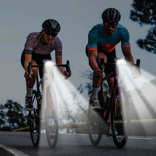 Luz Bicicleta 4000 Lúmenes Recargable Accesorios Con Luz Trasera, Luz Para Bicicleta Impermeable 2 Led, Lampara Bicicleta Luces De Bicicleta Superbrillantes Para Conduccion Nocturna Con 4 Modos Negro