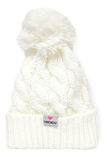 Gorro Infantil Tejido De Lana Con Pompom Trendy 