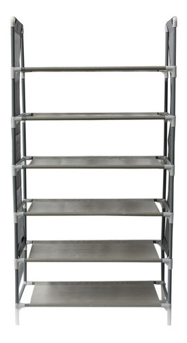 Kit 2 Zapateras Organizador 6 Niveles 22 Zapatos Prmium Color Gris Mkz-zaparackx2