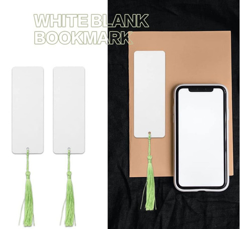 Kits De Marcapálogos Con Borlas En Blanco, Papel Kraft, Hech