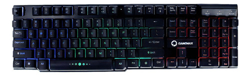 Gamemax Teclado Gamer Iluminado K207-s 3 Colores Usb Color Del Teclado Negro Idioma Inglés