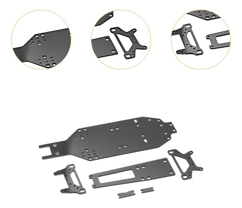Chasis De Coche Rc De Fibra De Carbono, Accesorio De