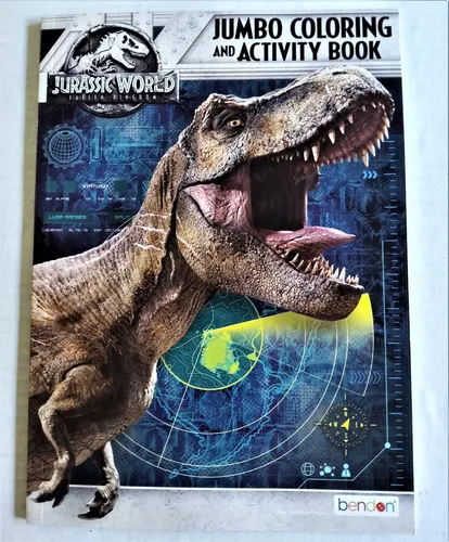 Jurassic World Jumbo, Libro Para Colorear Dinosaurios 64pa