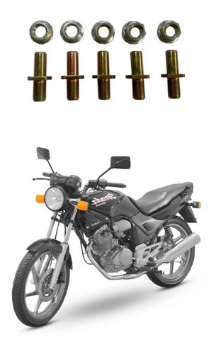 Kit Prisioneiro Coroa Honda Cbx 200 Strada Com Porca