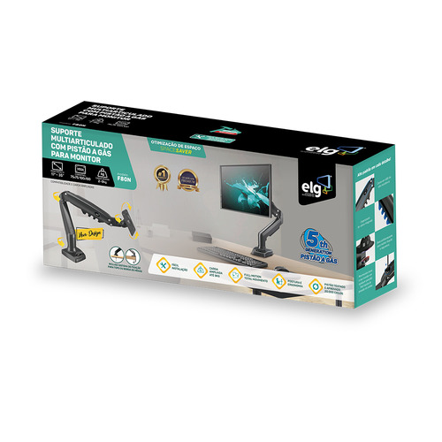 Suporte de mesa para TV/Monitor de 17" até 35" preto - ELG F80N