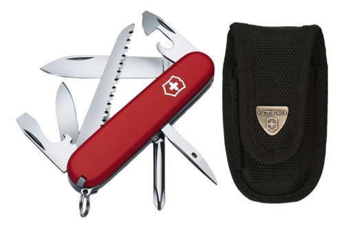 Kit Navaja Victorinox Hiker 13 Funciones + Funda Nilon 91mm