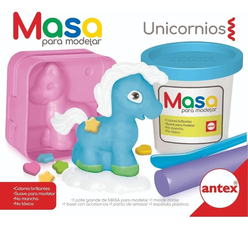 Set Masa Para Moldear Unicornio Antex