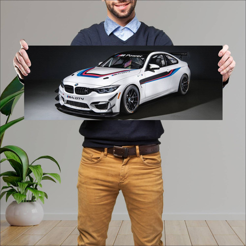 Cuadro 30x80cm Auto 2018 Bmw M4 Gt4 Us Auto 646