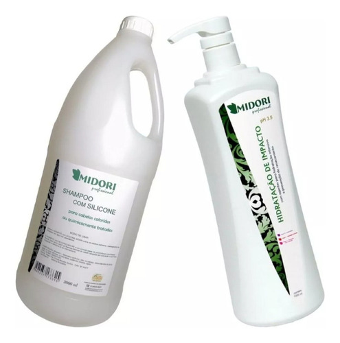 Sh Silicone 2 L Con Hidratação Impacto 1 L Midori +