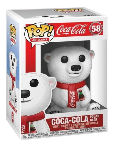 Boneco Funko Pop Ad Icons Coca-cola Polar Bear 58