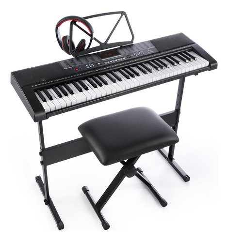 Joy Teclado Estándar Para Piano Electrónico De 61 Teclas Color Negro