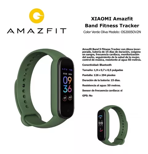 Amazfit Band 5 - Monitor de actividad física con Alexa incorporado, batería  de 15 días, oxígeno en sangre, frecuencia cardíaca, monitoreo del sueño