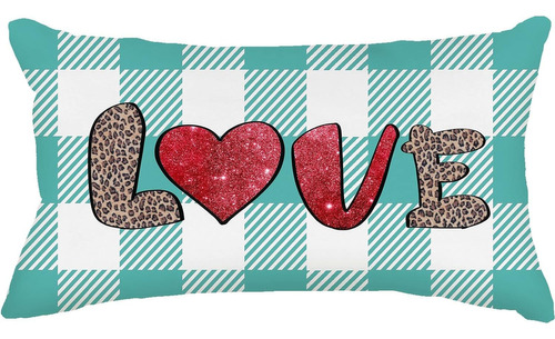 Funda De Almohada Con Diseño De Corazón: Funda De Cojín A Cu