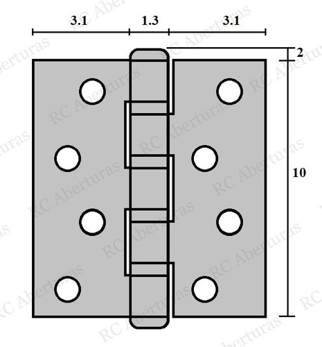 Imagen 4 de 5 de Bisagras En Acero Inoxidable De 4x3x2 Con Rulemanes