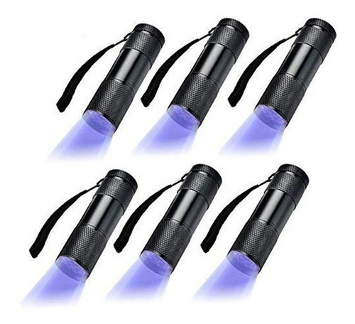 Optimal Shop 6 Pack Uv Ultra Violeta Blacklight 9 Led Linter