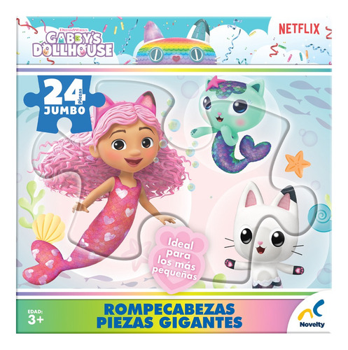 Gabby’s Dollhouse Rompecabezas 24 Pzs | Piezas Gigantes Juguete Educativo