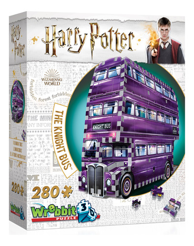 Harry Potter The  Knight Bus Puzzle 3d, Wrebbit 280 Piezas