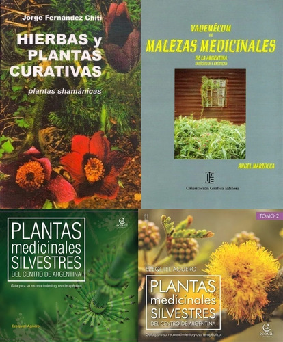 4 Libros De Hierbas Malezas Y Plantas Curativas Shamanicas