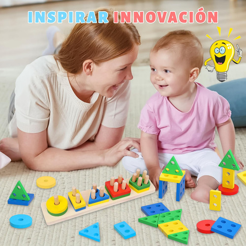 Juguete De Figuras Geométricas Apilables Y Juguetes,