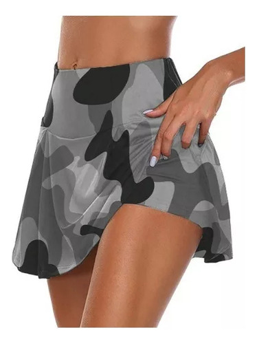 Shorts Deportivo Y Falda De Tenis Con 2 In 1 Para Mujer