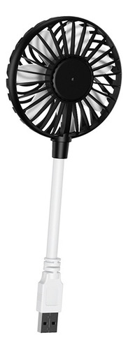 Ventilador Usb Portátil Con Cuello Negro 28x8x2,8cm