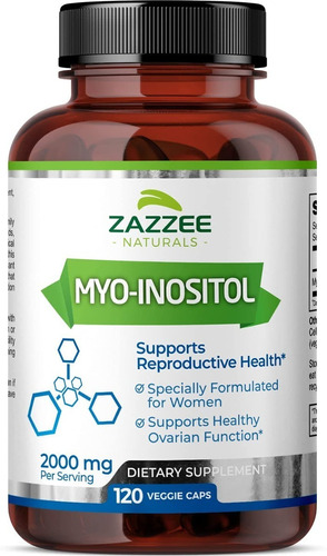 Myo Inositol -mioinositol- 2000mg Puro- 120 Caps Fertilidad