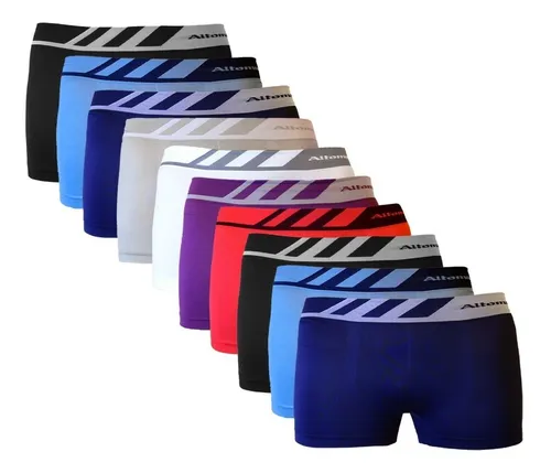 Kit 10 Cuecas Masculinas Box Boxer Laycra Atacado!
