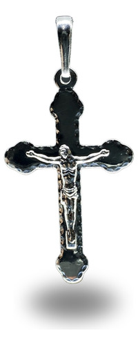 Pingente De Prata 925 Maciça Crucifixo Berloque Cruz Jesus