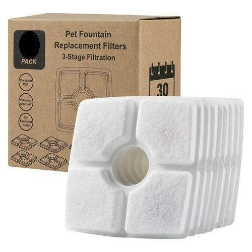 Pack X8 Filtros Bebedero Cuadrado Fuente Para Gato Perro 