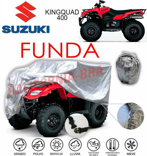 Funda Cubierta Lona Moto Cubre Suzuki Kingquad 400