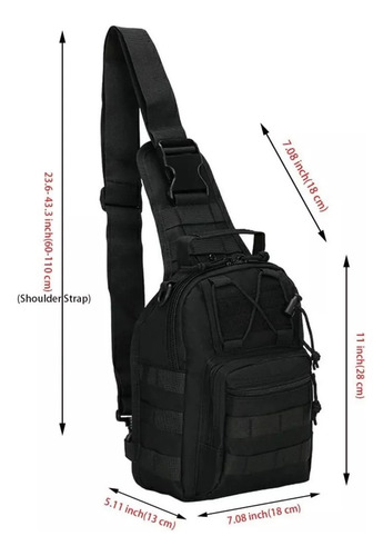 Mochila Táctica Multifunción 3 En 1 Antirrobo Bolsa De Pecho