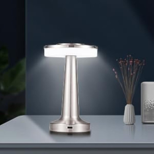 Lámpara De Mesa Recargable Inalámbrica Con Led, Con Sensor T