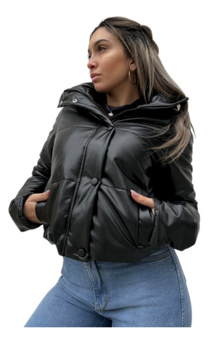 Campera De Ecocuero Con Abrigo Por Dentro /mujer/tendencia