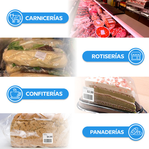 Etiquetas Térmicas 50mm X 25mm 2 Bandas Autoadhesivas Para Despacho Logística Envios - Pack X12 Rollos